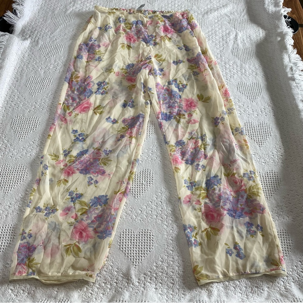 Sheer Cottagecore Floral Pants (1XL)